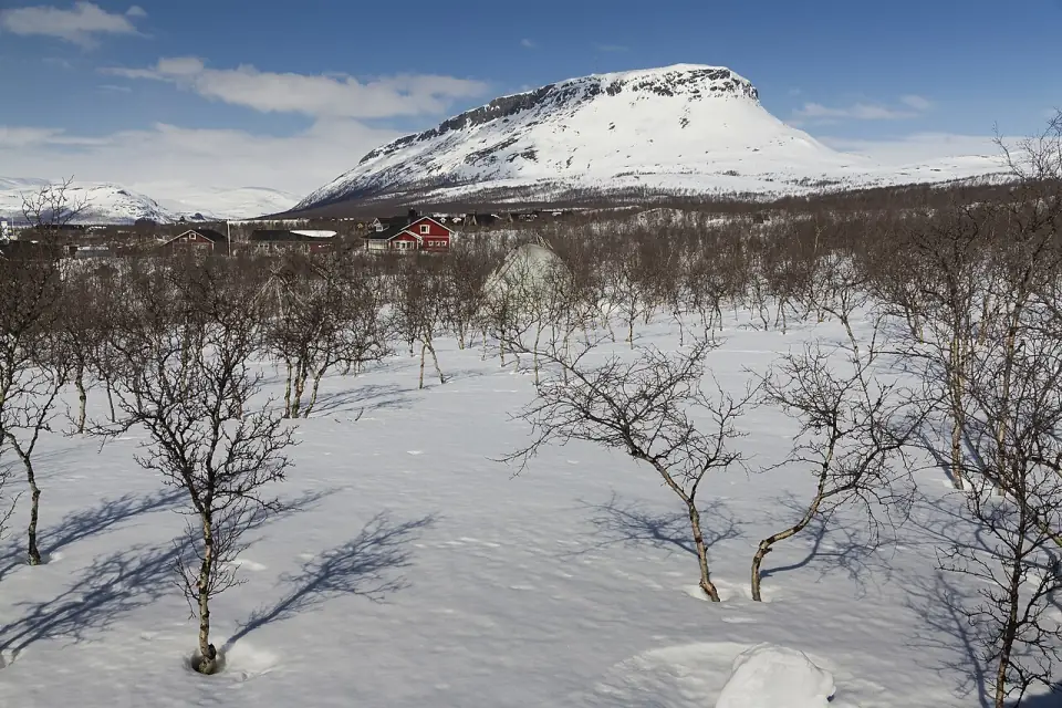 View towards Saana from Kilpisjärvi Nature Centre, Lapland, Finland, 2015 April
