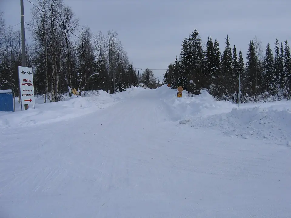 Torne river at Kurravaara, one of the Kiruna viewing spots