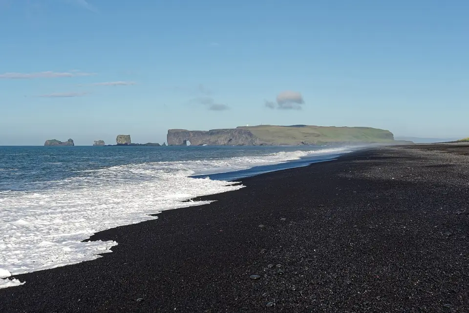 Dyrhólaey, seen from Reynisfjara, Iceland, 20240720 0831 2823
